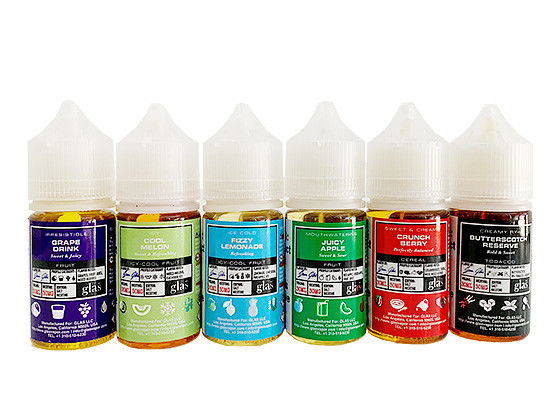 new GLAS e-juice is 30ml with  pure nicotine supplier